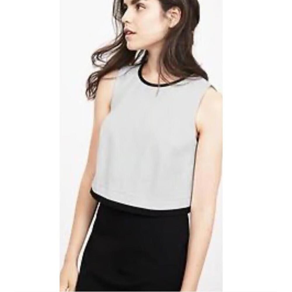 NEW Banana Republic Sloan Black White Color Block Ponte Shift Dress Stretch 14 - Picture 5 of 6
